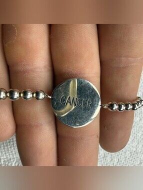 Rare Vintage Silpada Sterling Silver Cancer Zodiac Constellation Bracelet